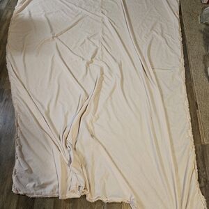 Vintage Pink Center Seam  homemade 64x84 Bed Spread Blanket Twin Cuddle Fabric